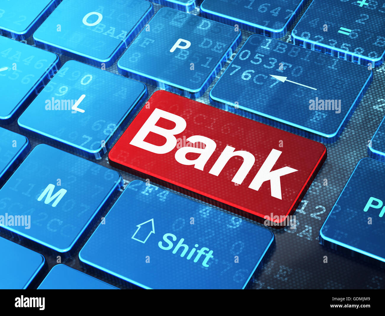 Banking concept: Bank on computer keyboard background Stock Photo - Alamy