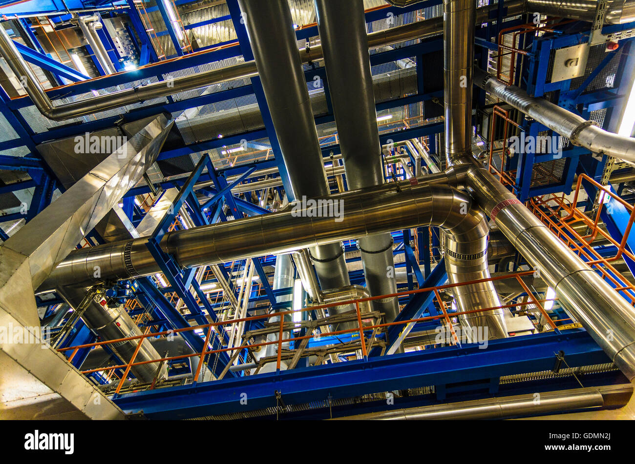 Wien, Vienna Pipelines in the incinerator Pfaffenau, Austria, Wien, 11