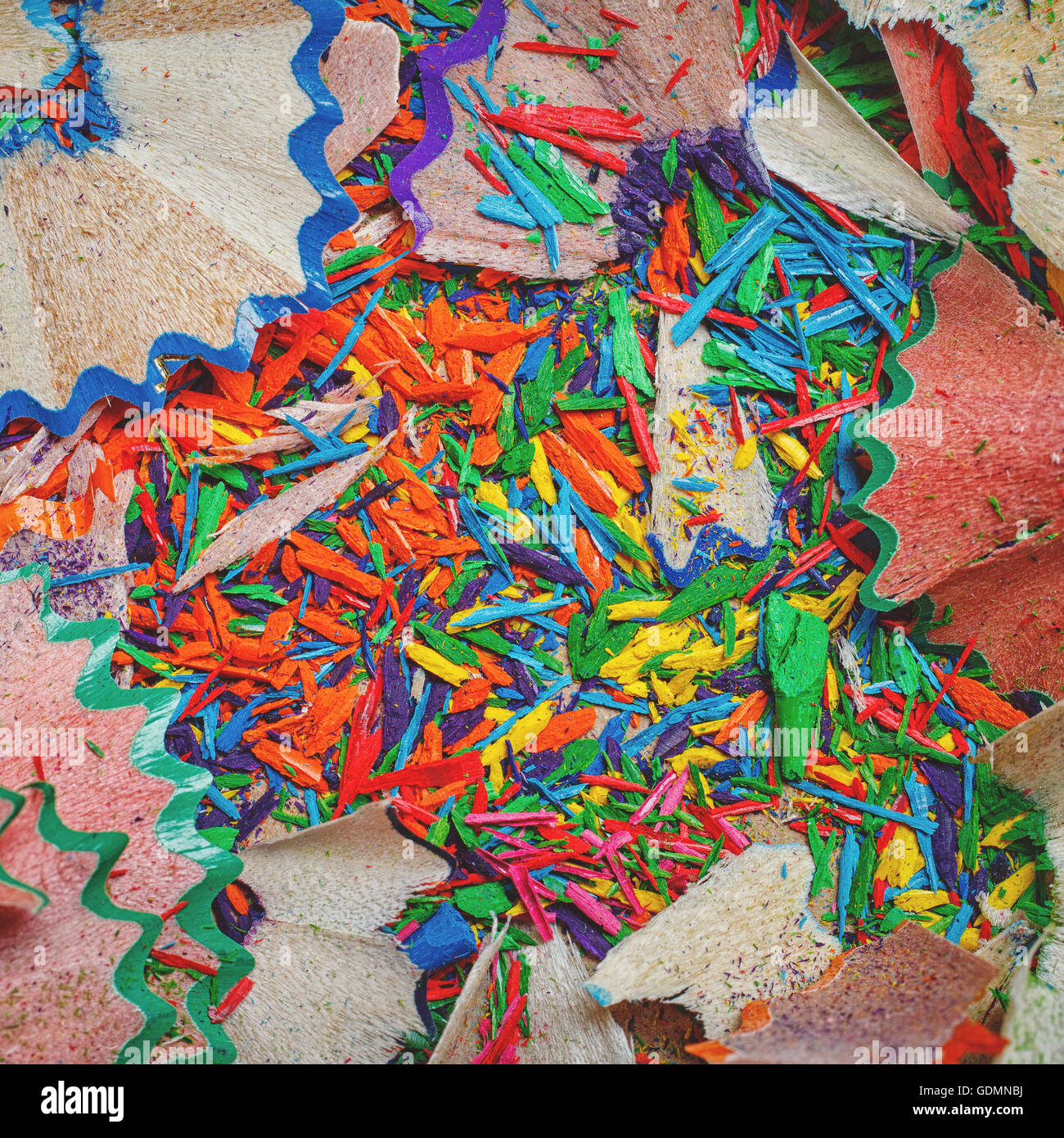colored pencil shavings Stock Photo Alamy