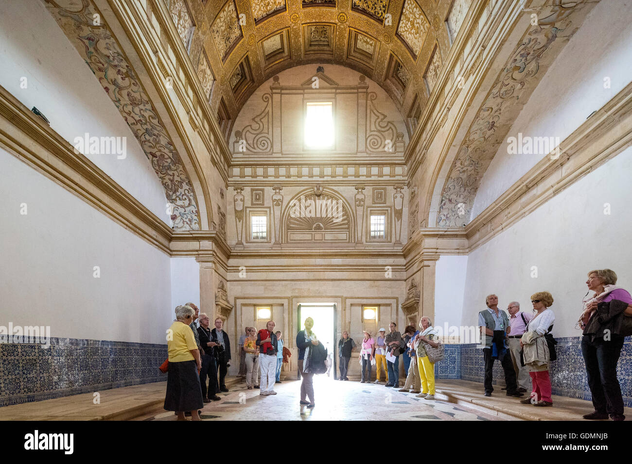 Room With Coffered Ceiling And Flag Of The History Rule Of