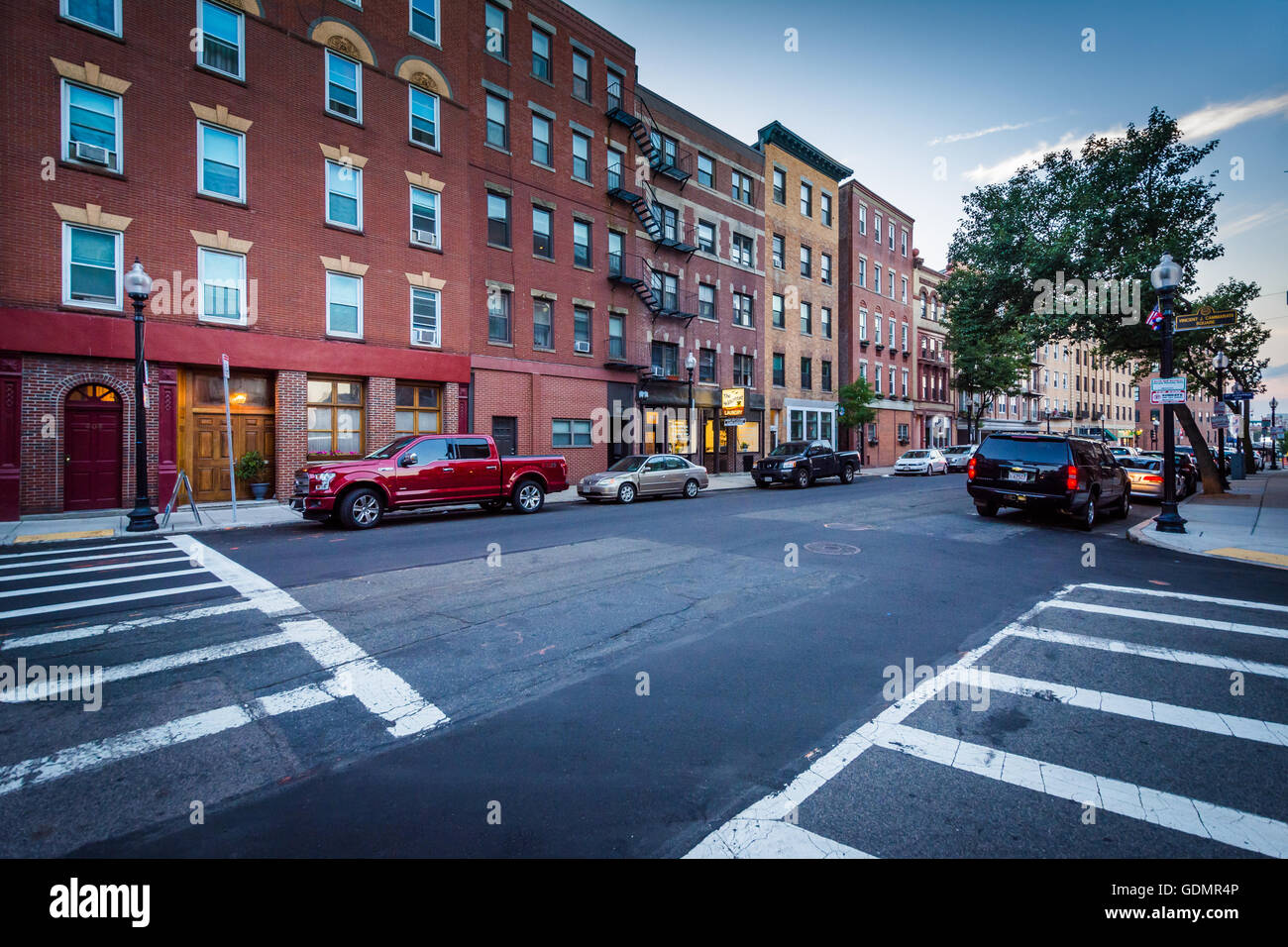 The intersection of Hanover Street and Battery Street in the North End