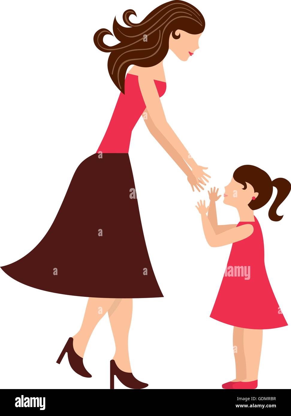 mother daughter woman girl Stock Vector Image & Art - Alamy