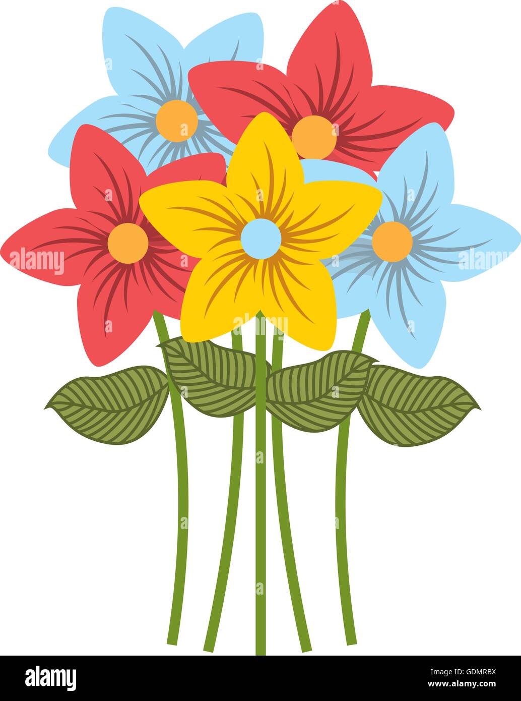 flower floral nature icon Stock Vector Image & Art - Alamy