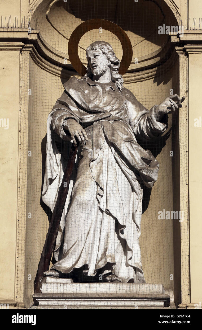St. Jude Thaddeus, Church of Saint Peter in Vienna, Austria on October 10, 2014. Stock Photo