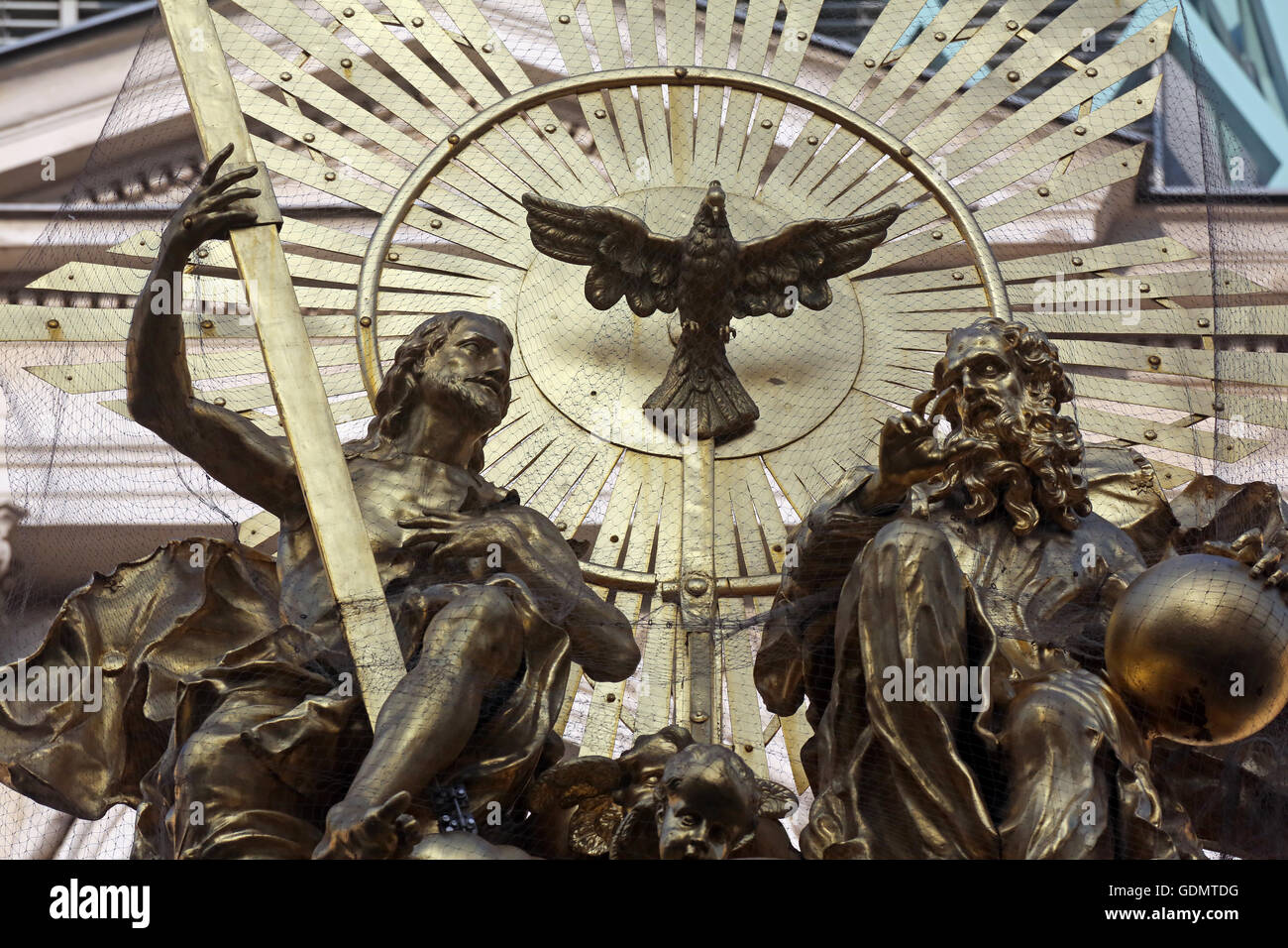 Holy Trinity, Plague Monument in Vienna, Austria on October 10, 2014. Stock Photo