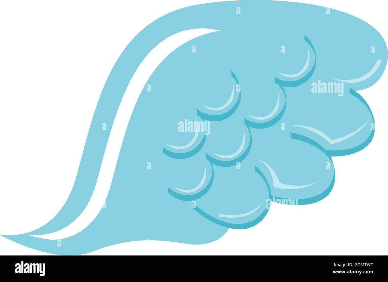 wing angel blue icon Stock Vector Image & Art - Alamy