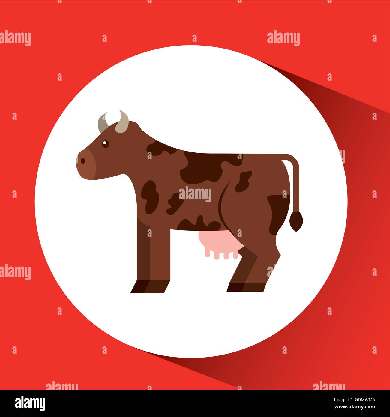 farm countryside cow animal design Stock Vector Image & Art - Alamy