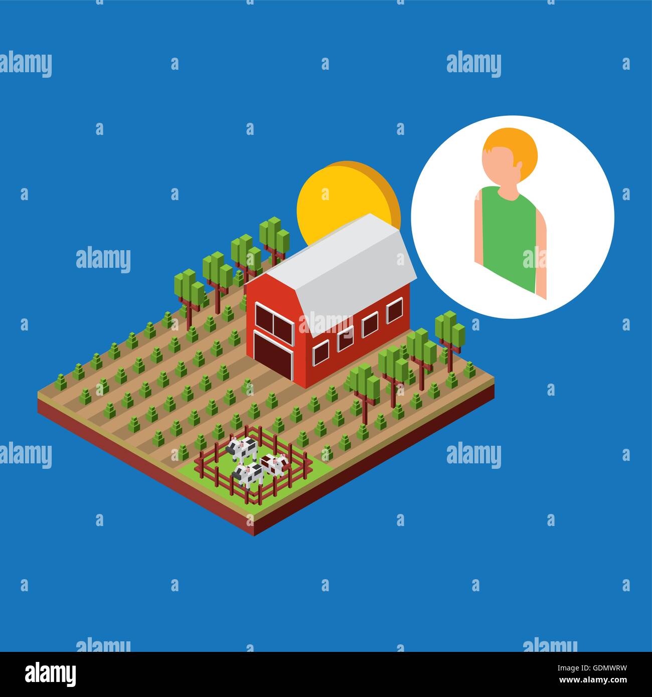 farm countryside design Stock Vector Image & Art - Alamy