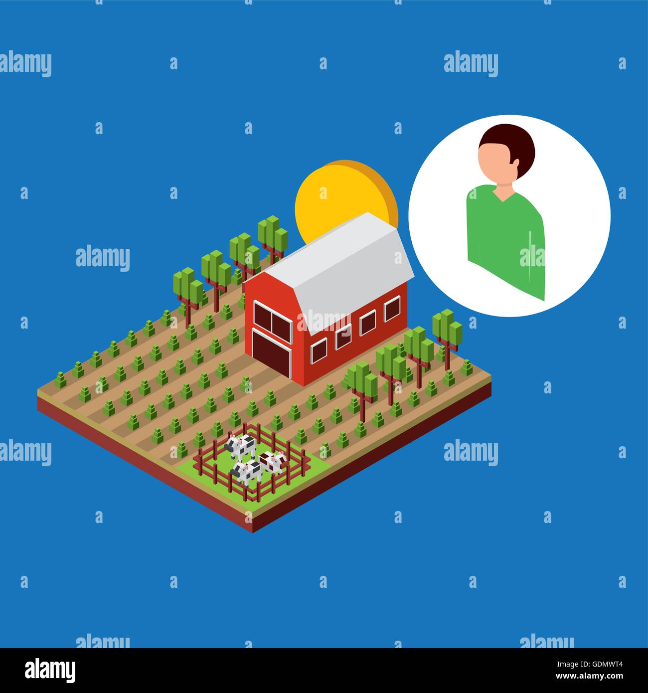 farm countryside design Stock Vector Image & Art - Alamy