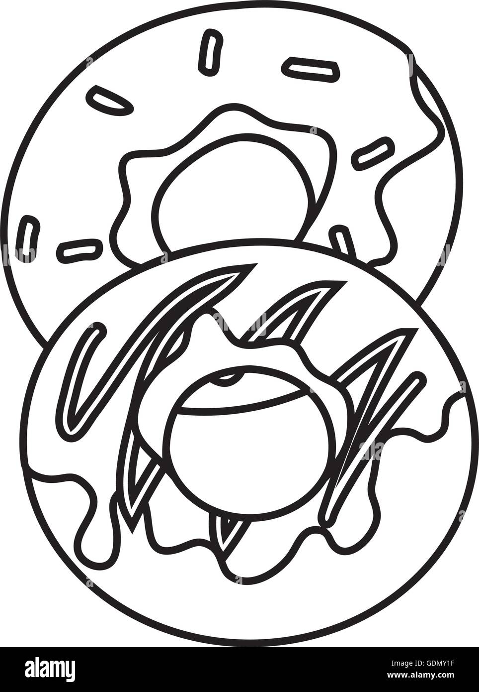 Delicious sweet desserts, vector illustration Stock Vector Image & Art