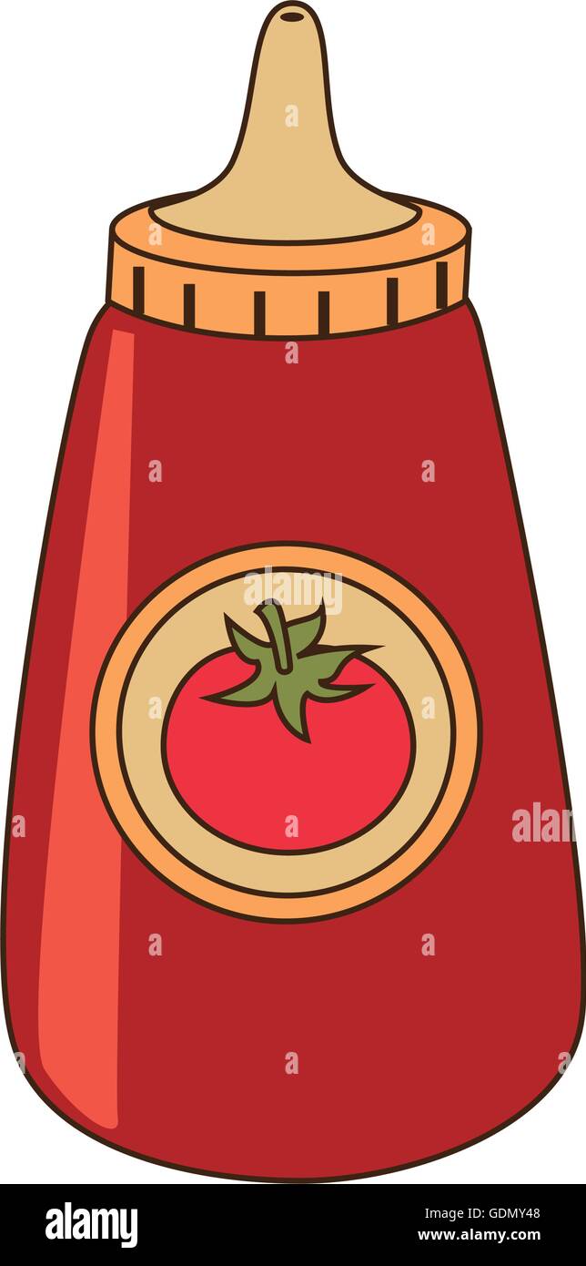 Ketchup in bottle icon, vector illustration Stock Vector Image & Art