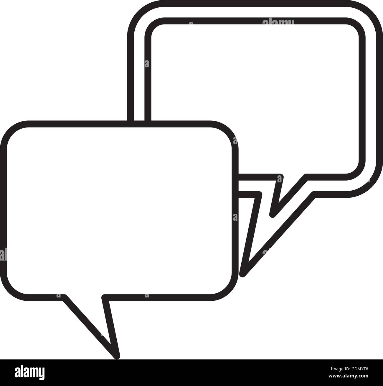 speech bubbles lineal vector design Stock Vector Image & Art - Alamy