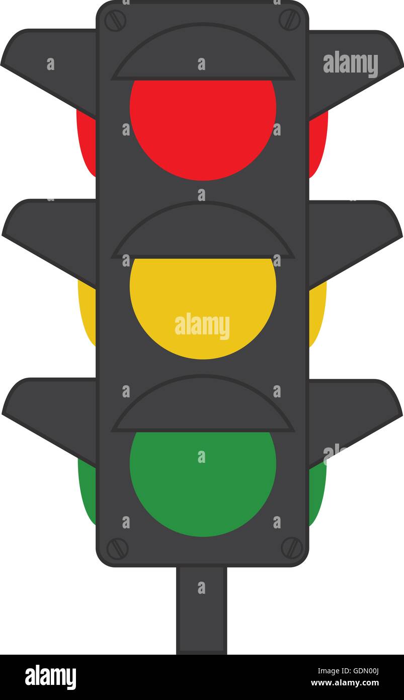 traffic lights semaphore icon vector illustration Stock Vector Image ...