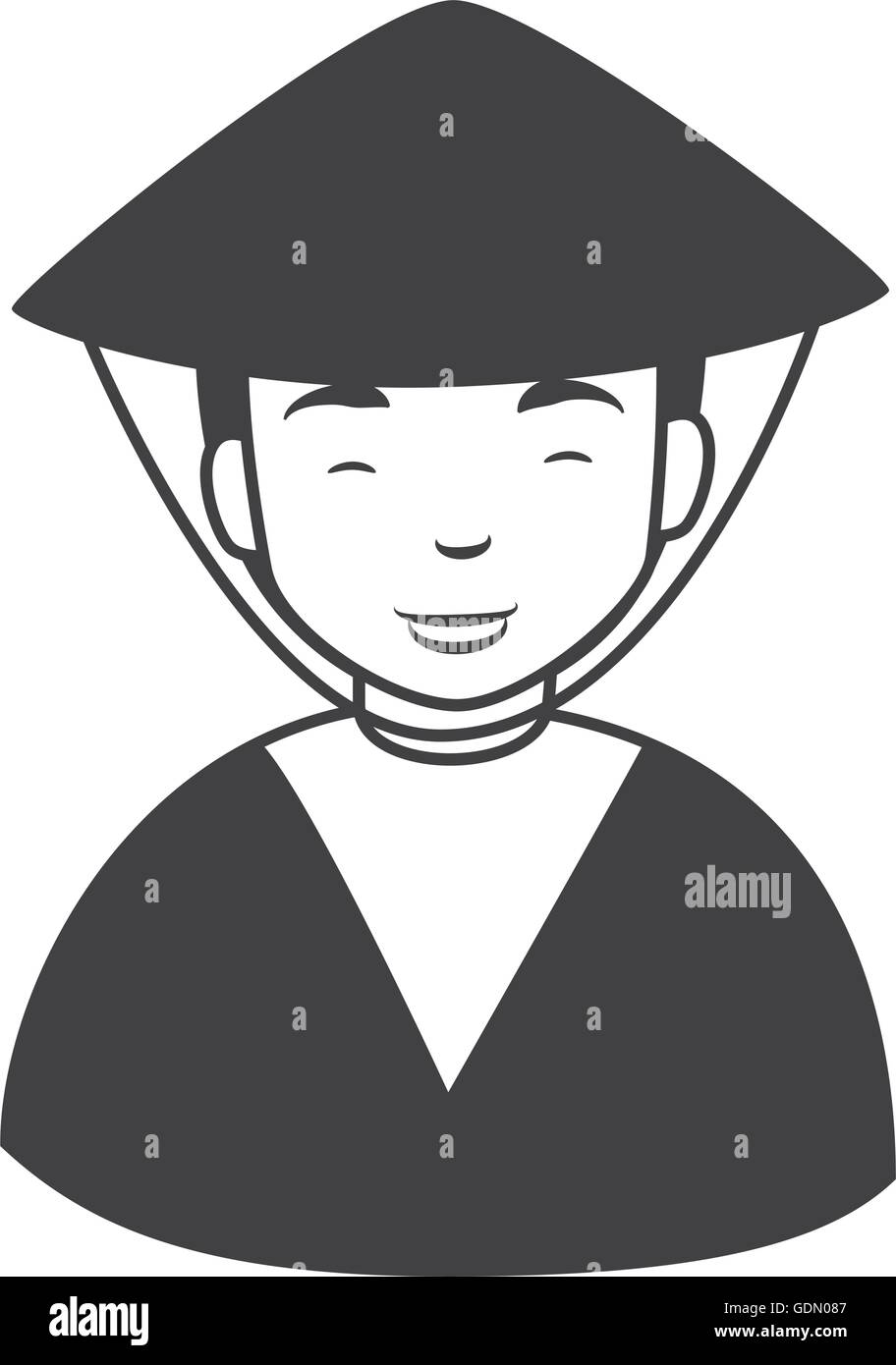 Chinese farmer man icon Stock Vector Image & Art - Alamy