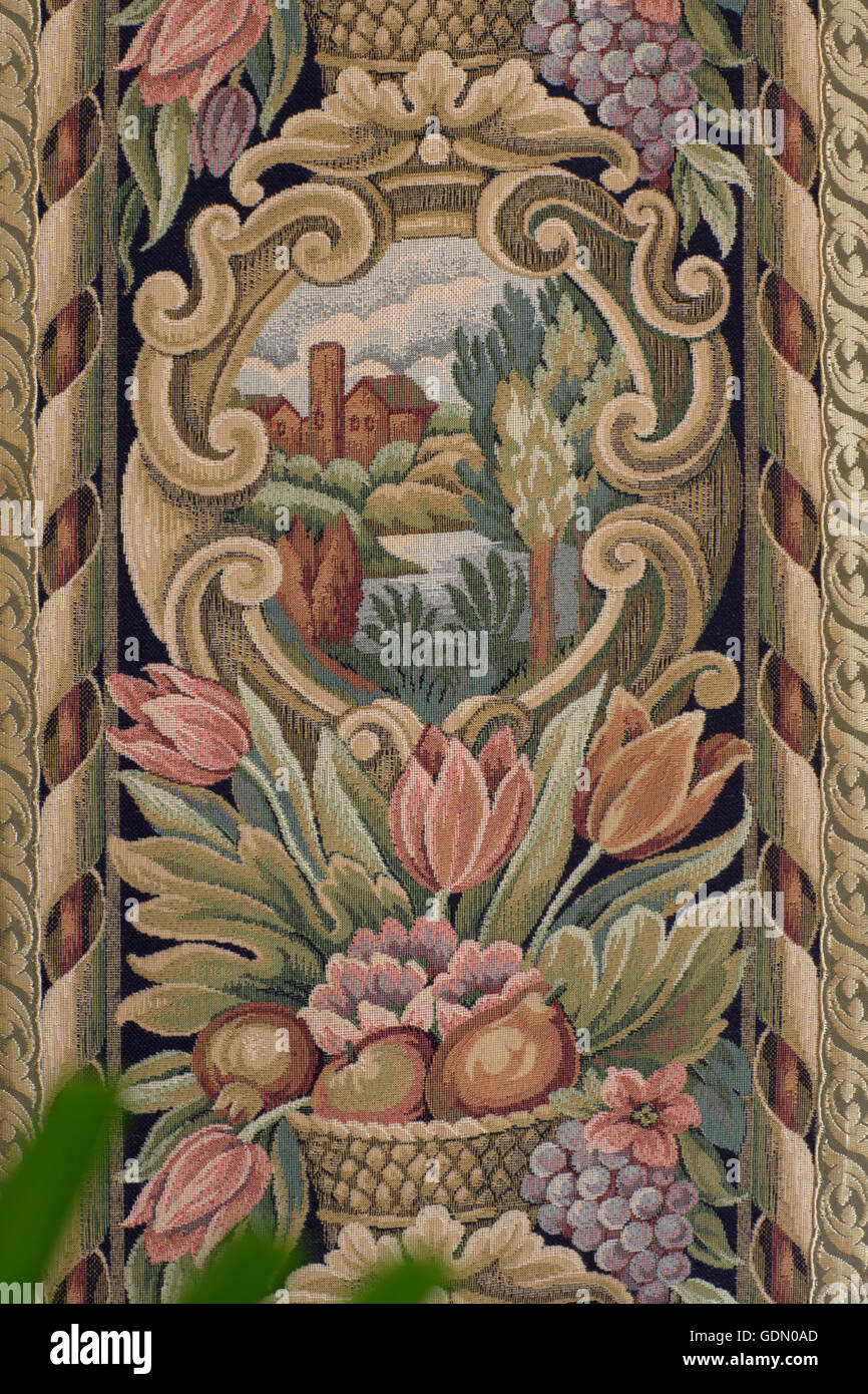 Decorative antique tapestry Stock Photo Alamy