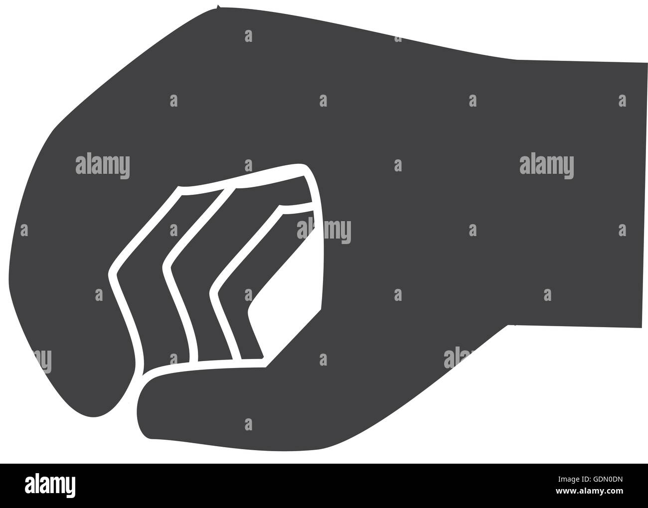Hand clenched sign icon, vector illustration Stock Vector Image & Art ...