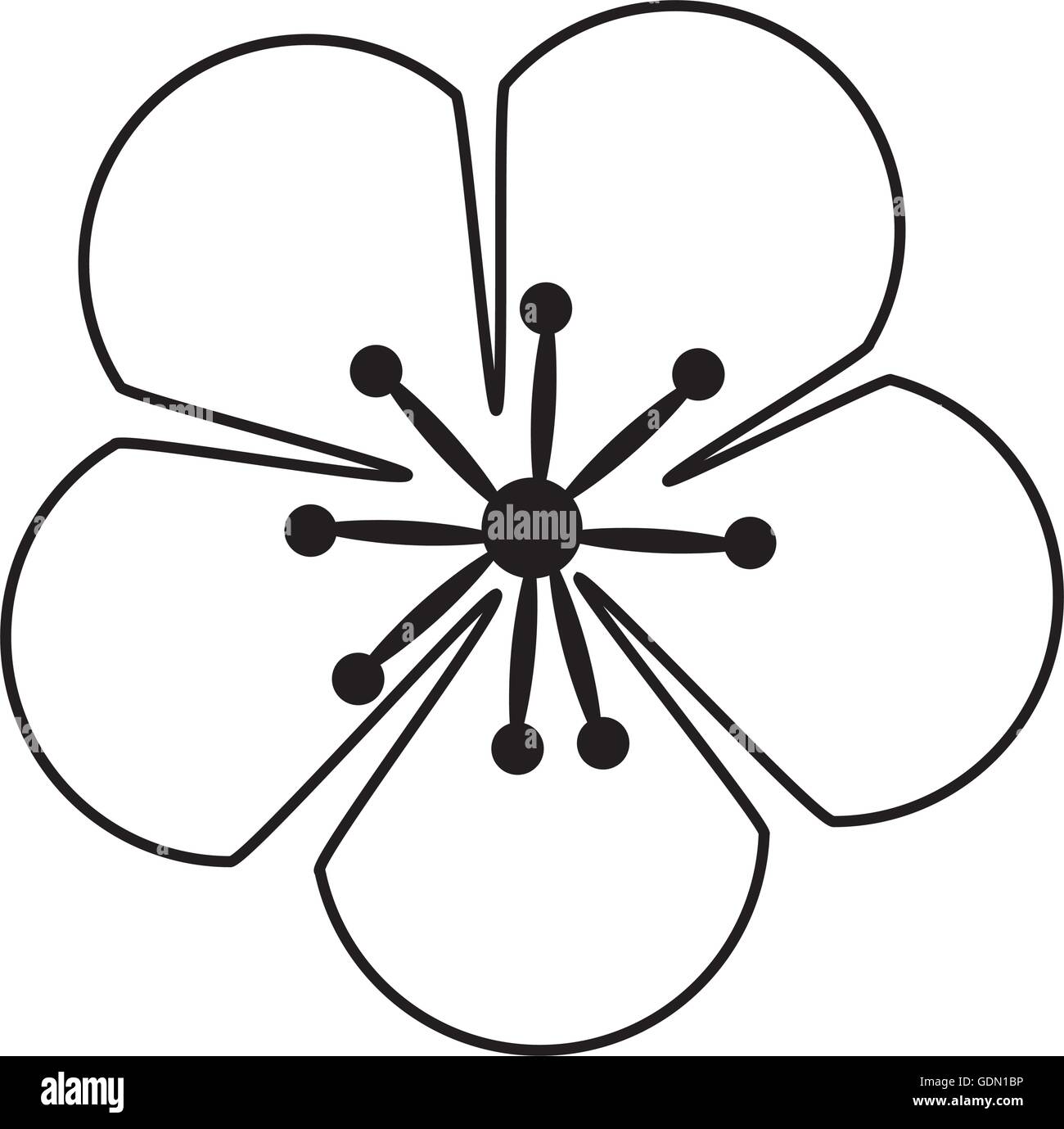 Flower floral petal, icon vector illustration Stock Vector Image & Art ...