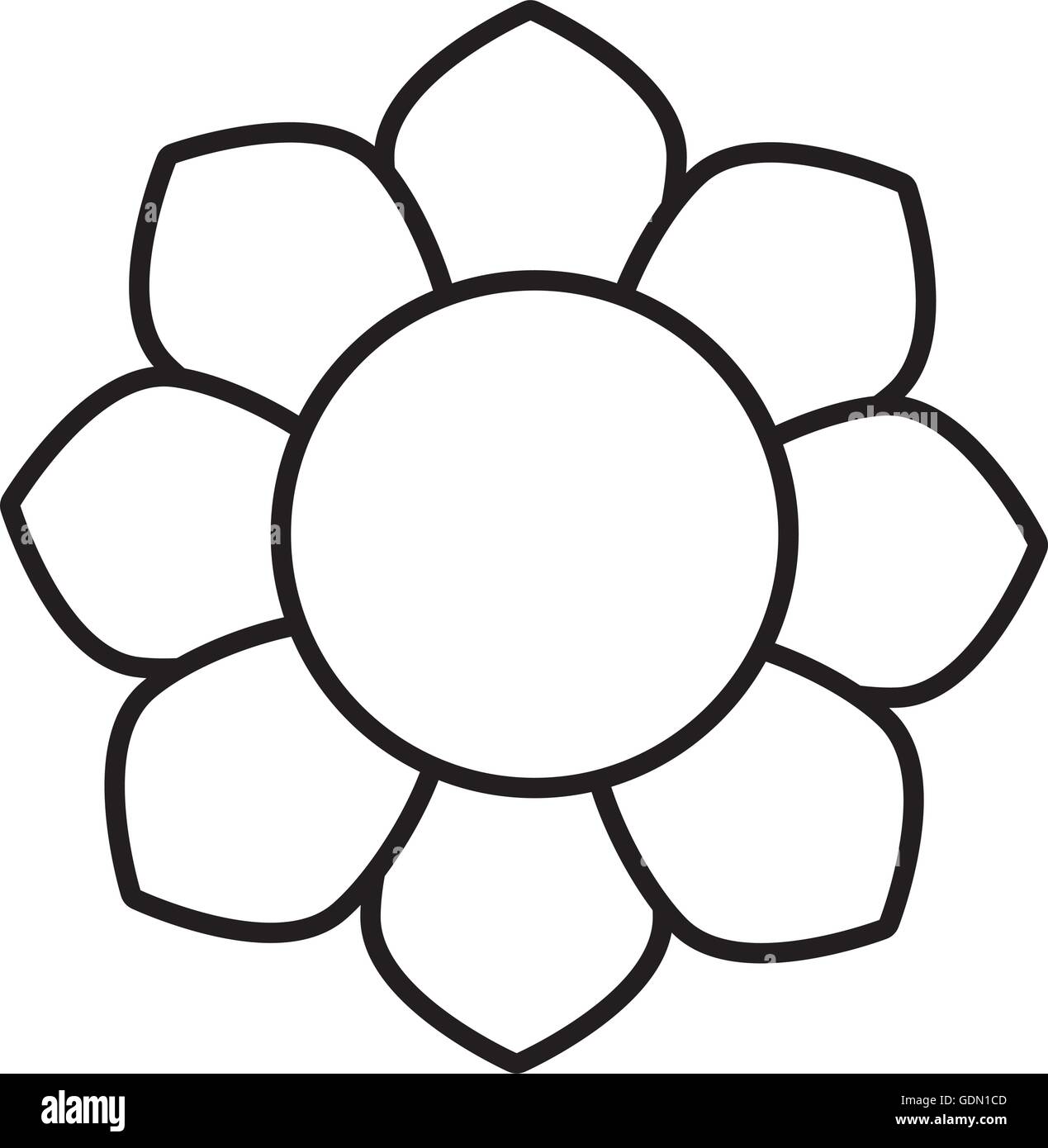 Flower floral petal, icon vector illustration Stock Vector Image & Art ...