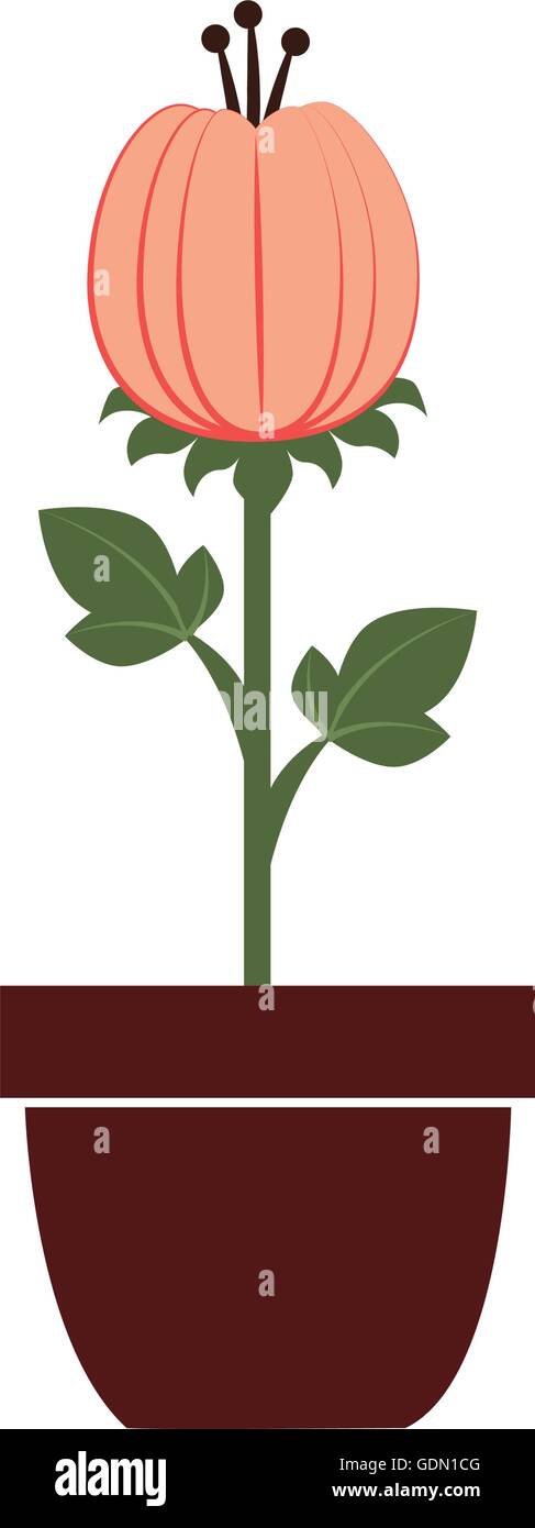 Flower vase colorful icon vector illustration Stock Vector Image & Art ...