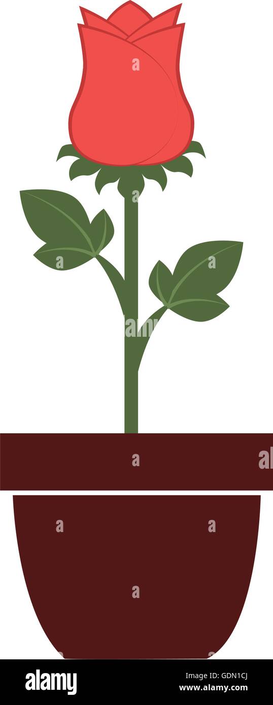 Flower vase colorful icon vector illustration Stock Vector Image & Art ...