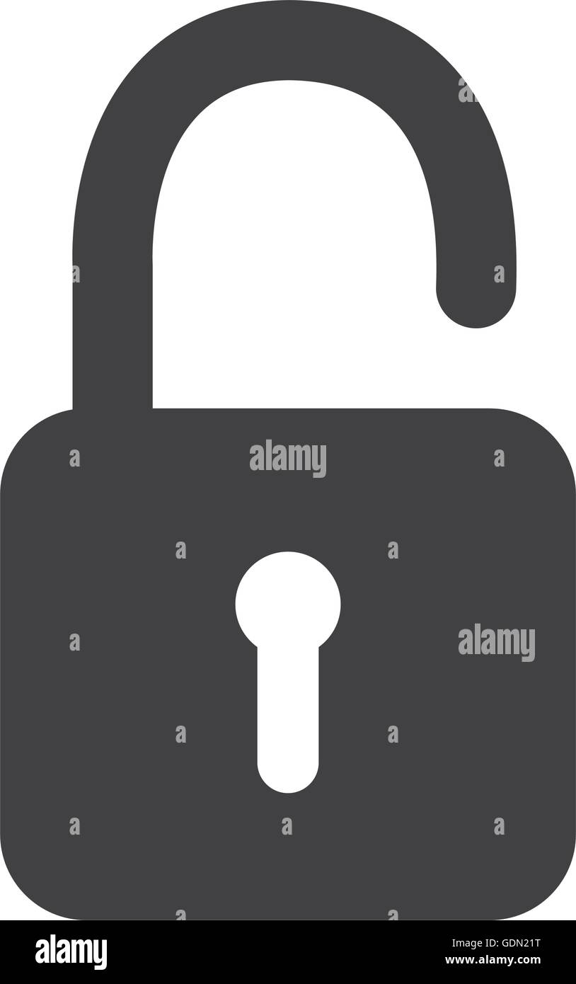Security yellow padlock, isolated flat icon Stock Vector Image & Art ...