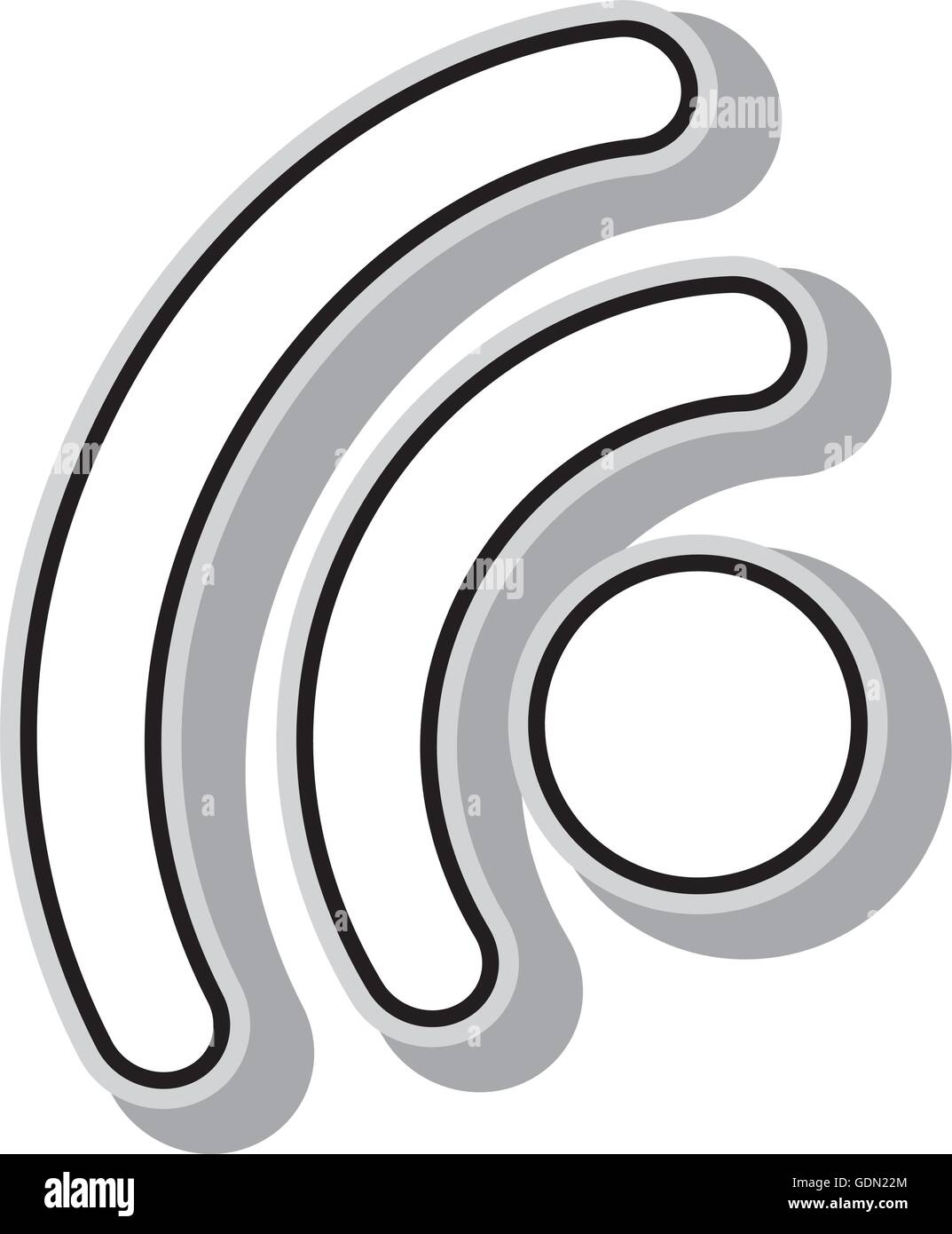 Wifi or wireless isolated flat icon Stock Vector Image & Art - Alamy
