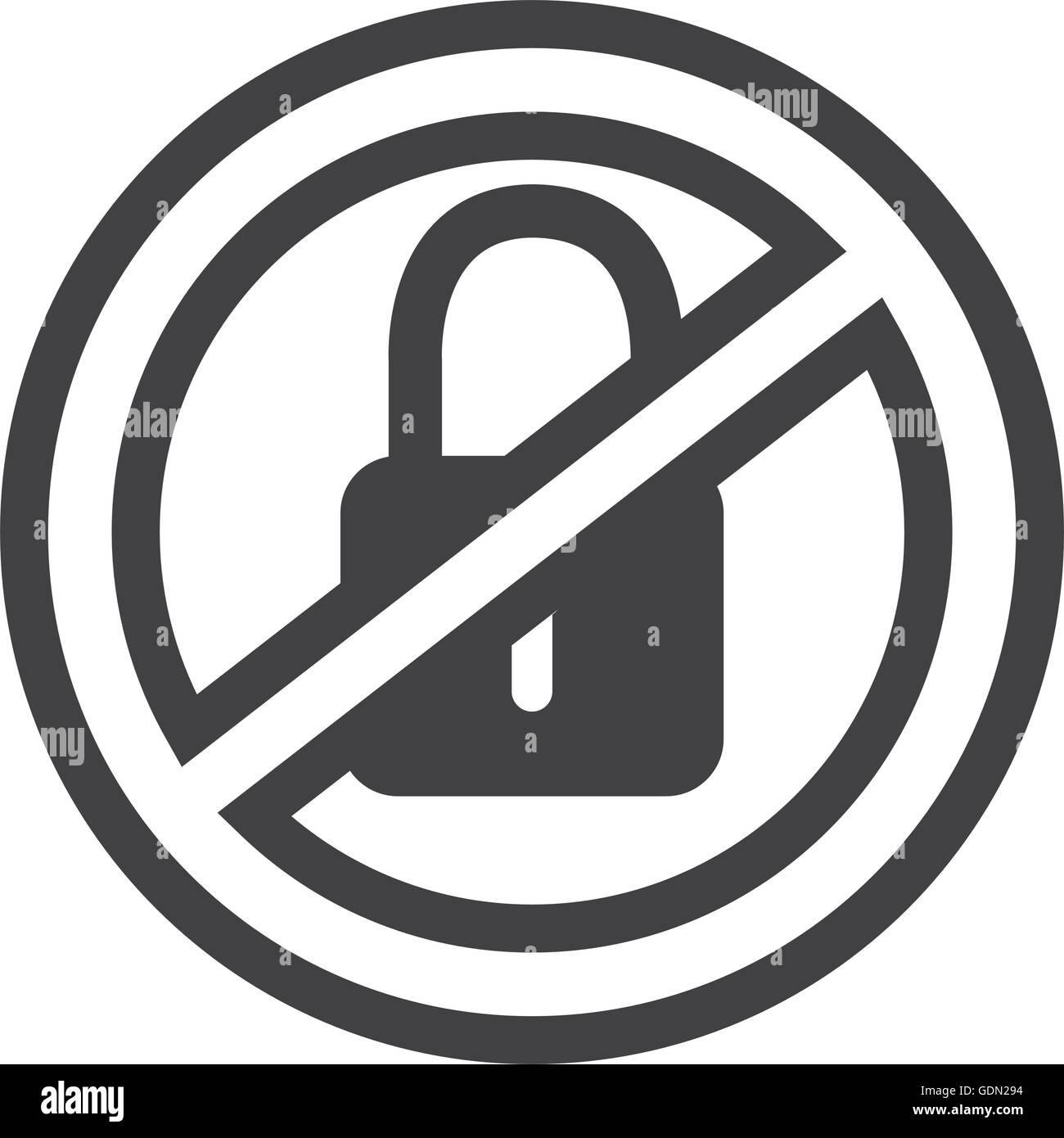 Security sign padlock, isolated flat icon Stock Vector Image & Art - Alamy