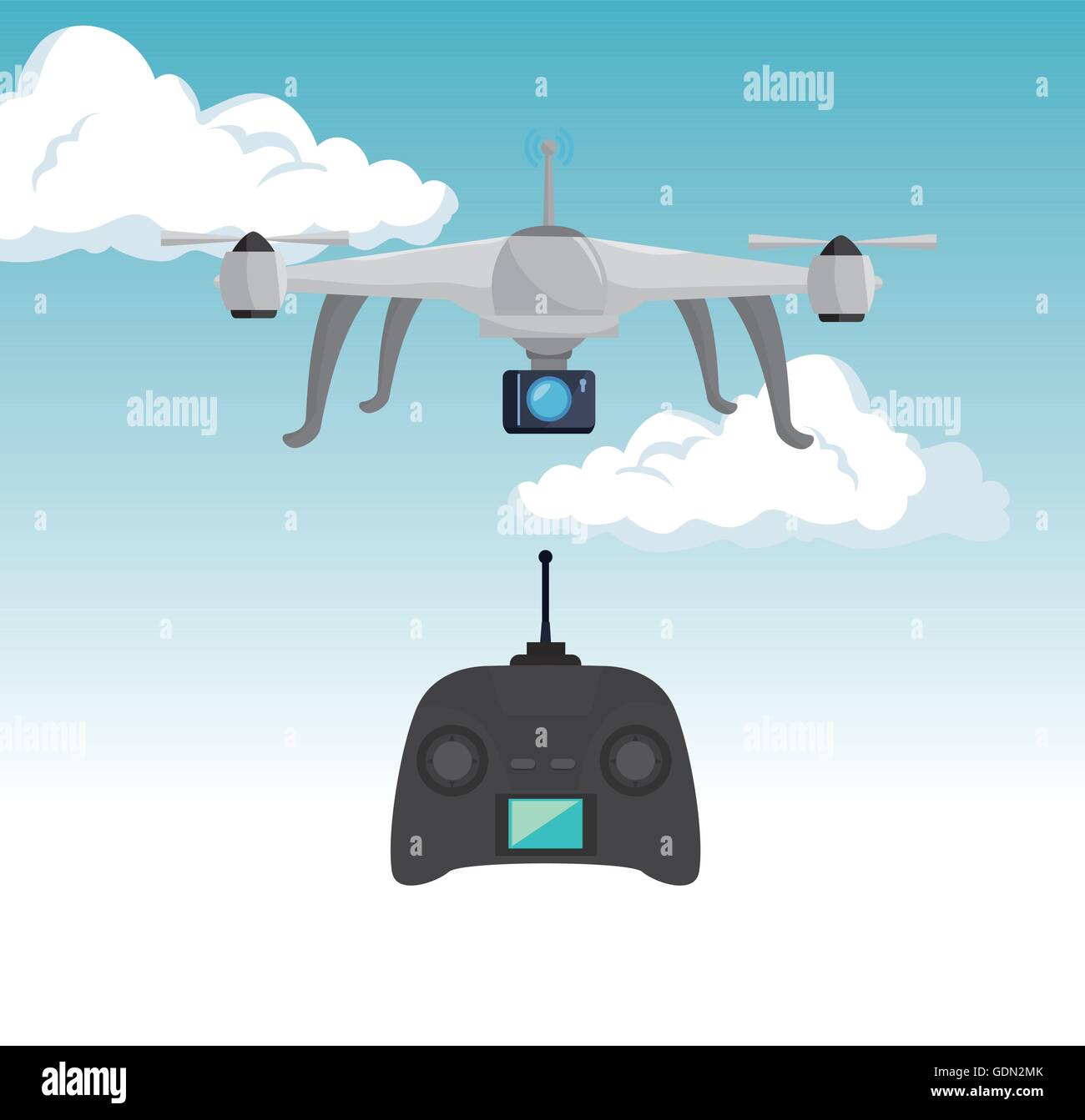 video drone technology isolated icon design Stock Vector Image & Art ...