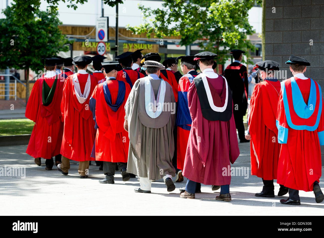 The procession of academics on graduation day at Warwick University
