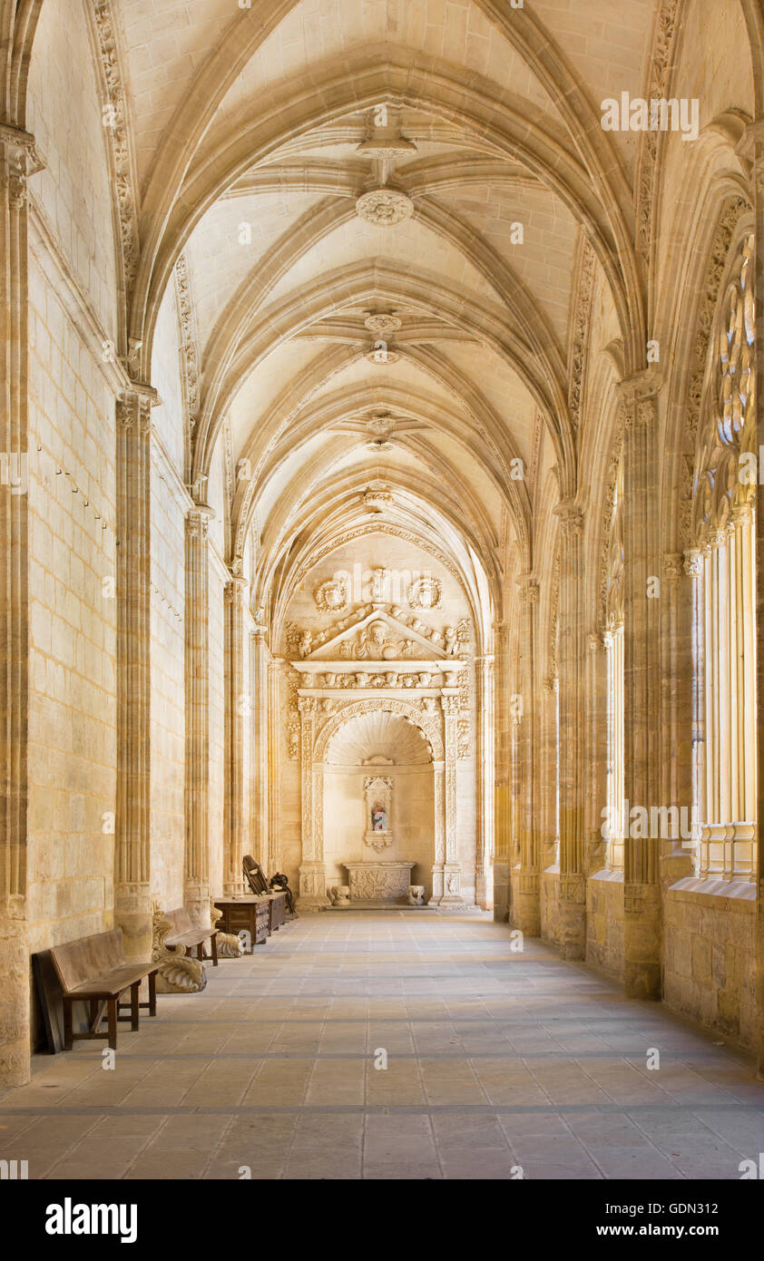 SEGOVIA, SPAIN, APRIL - 14, 2016: The gothic atrium of Cathedral of Our Lady of Assumption. Stock Photo