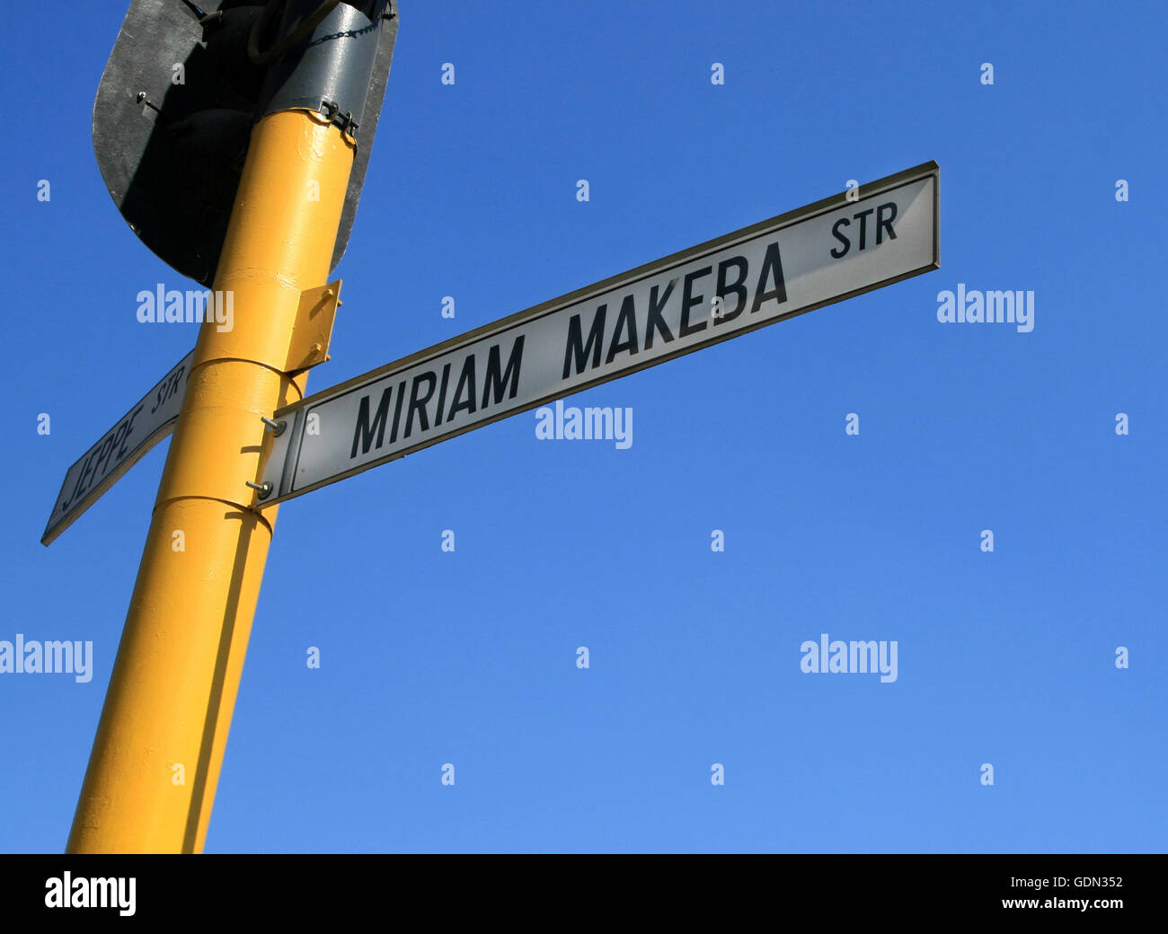 Miriam Makeba Street Sign, Johannesburg Downtown, Gauteng, South Africa