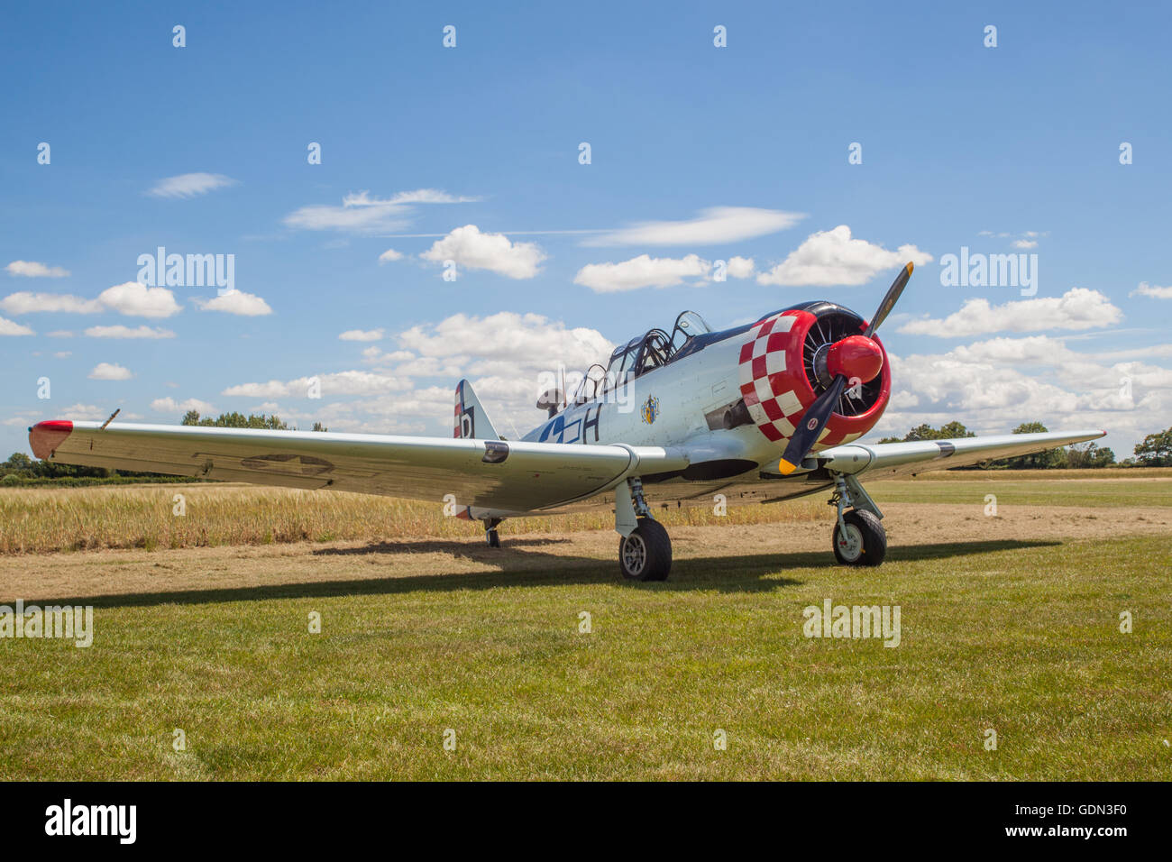 at-6D Harvard III (T6 Texan) at hardwick warbirds Stock Photo