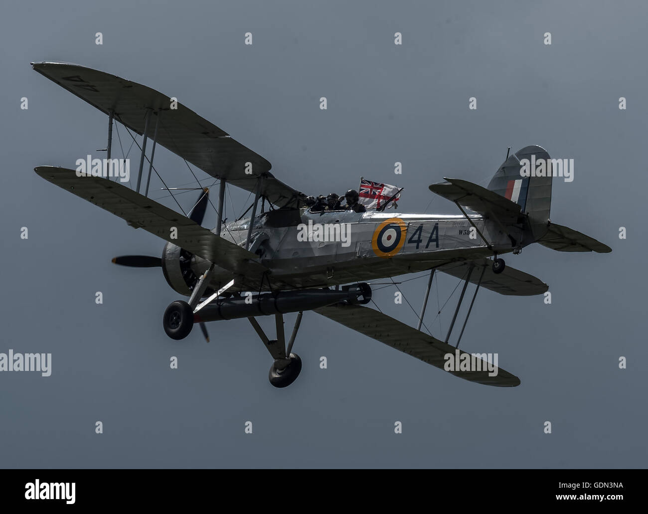 Royal Navy Fairey Swordfish biplane in flight Stock Photo Alamy