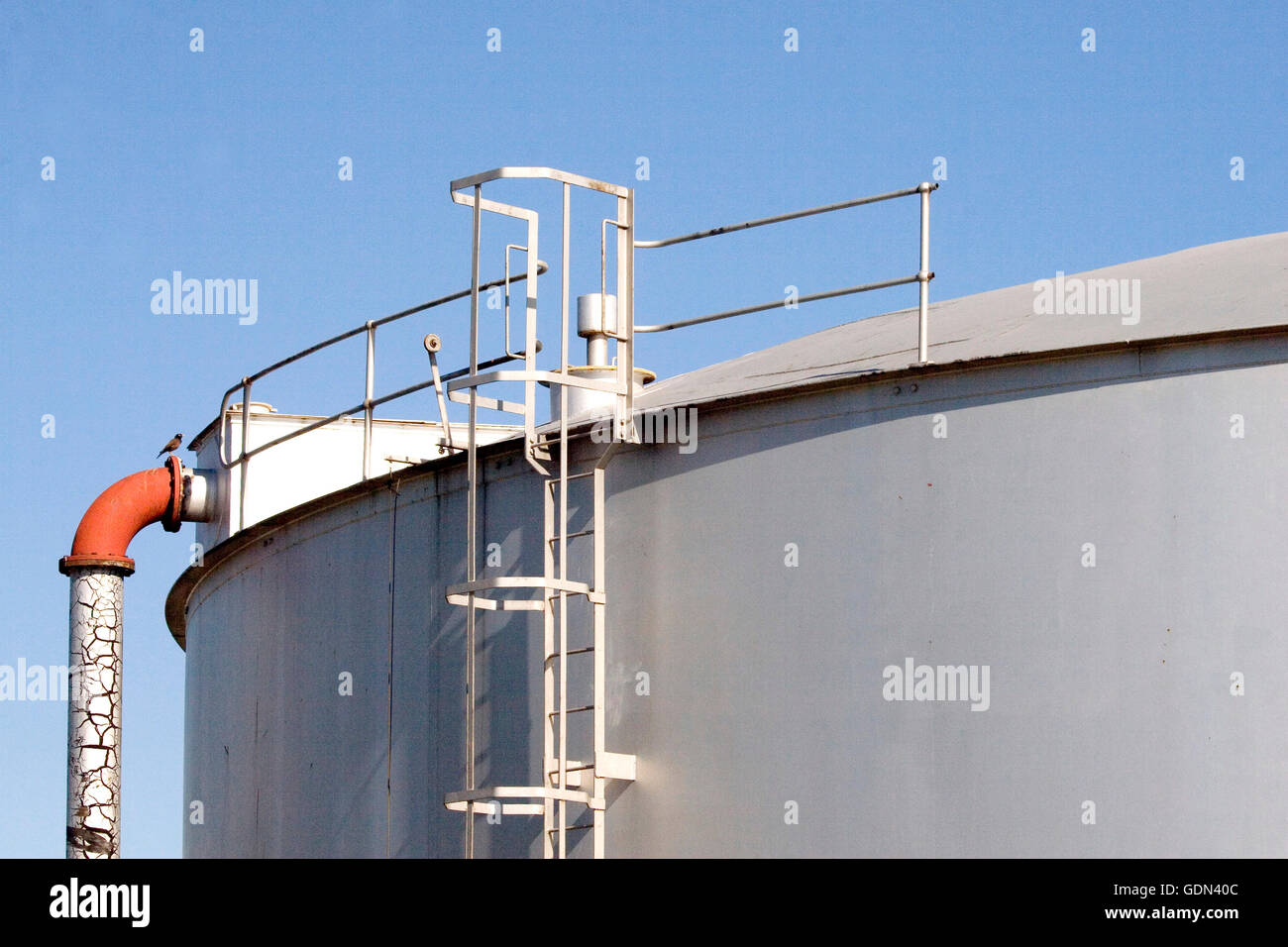 Water tank at Hartebeesfontein Mine, South Africa Stock Photo