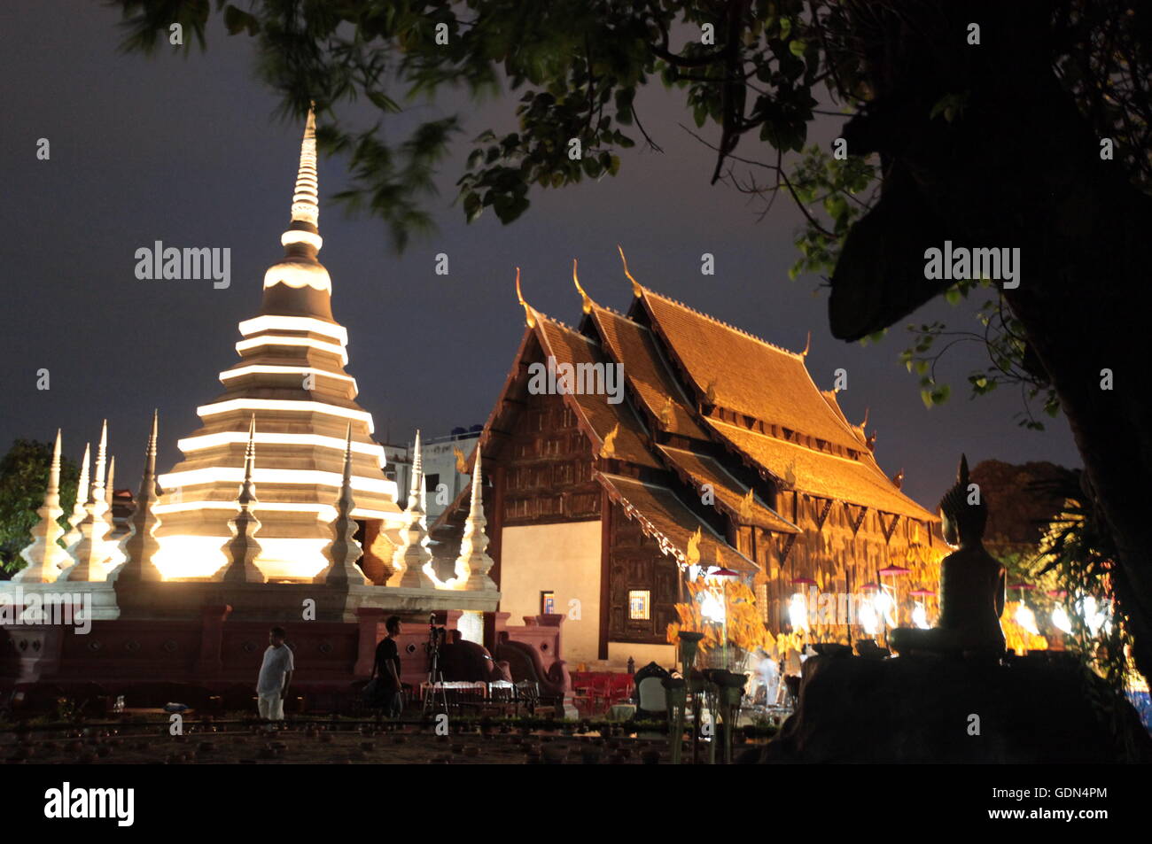 the Wat Phan Tao Tempel in the city of chiang mai in the north of Thailand in Southeastasia. Stock Photo