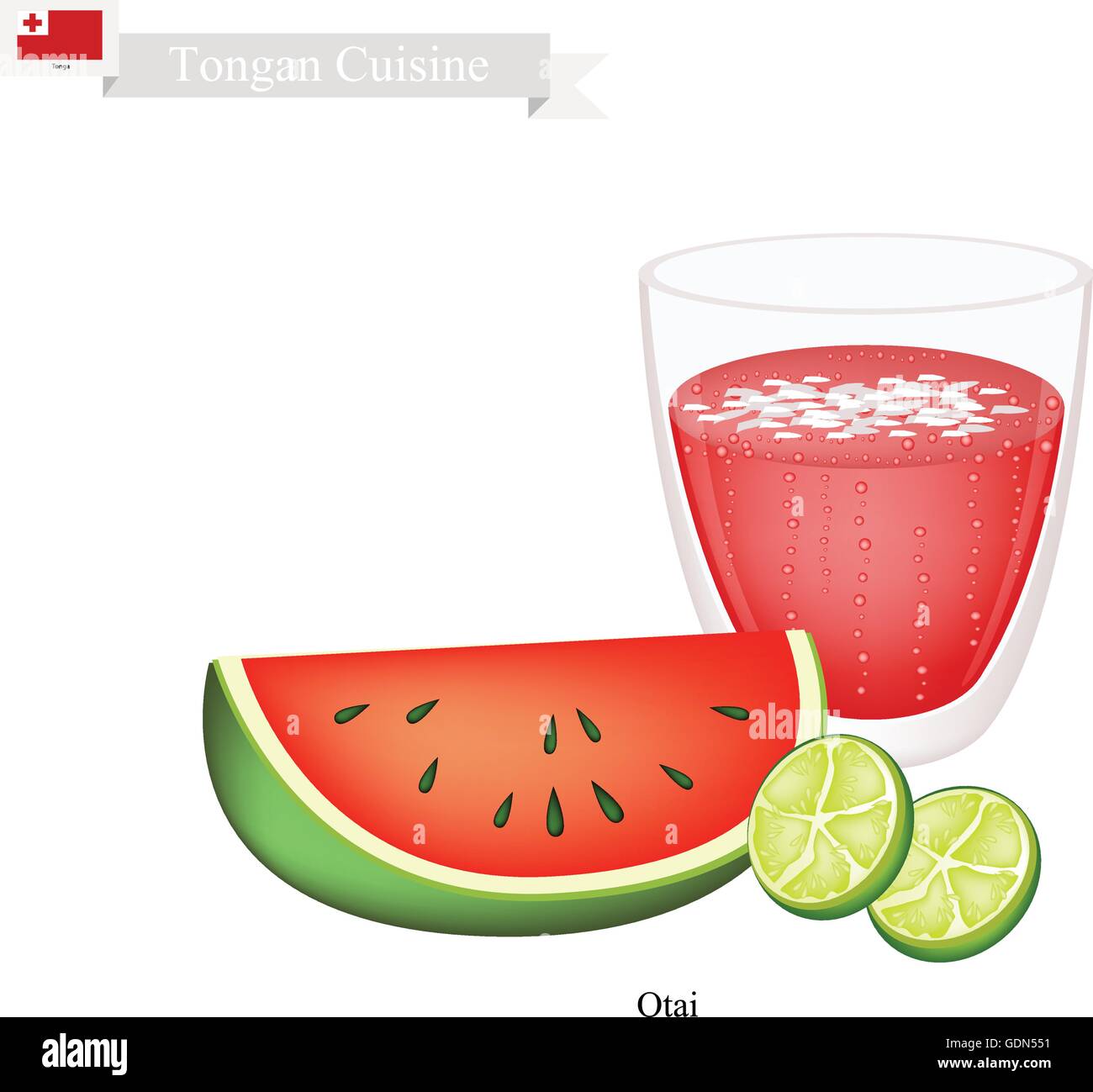 Tongan Cuisine, Watermelon Otai or Traditional Drink Made From