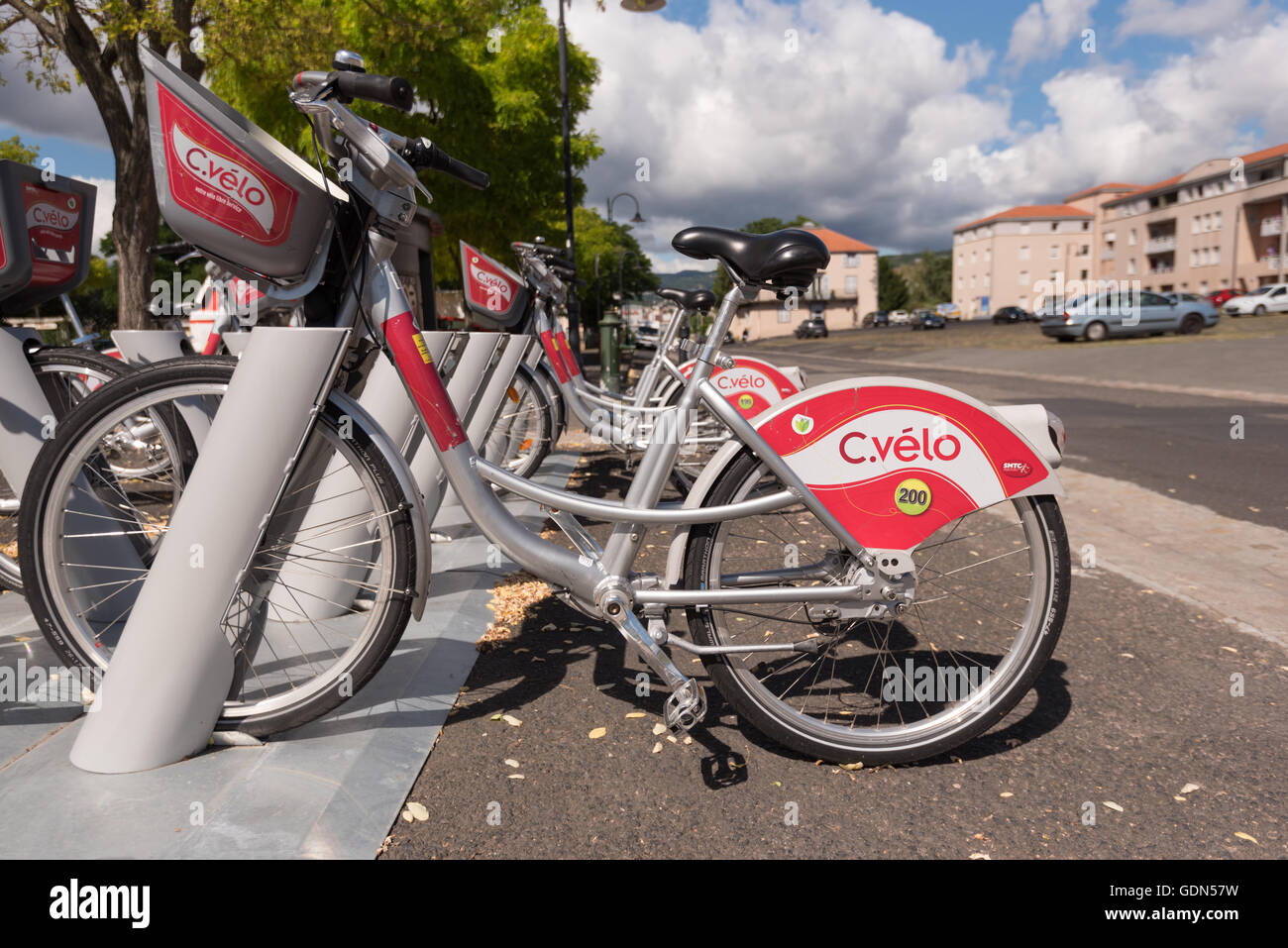 Clermont-Ferrand, France July 13th 2016: Cvelo Bike station, a public  bicycle share program in Clermont Ferrand Stock Photo - Alamy