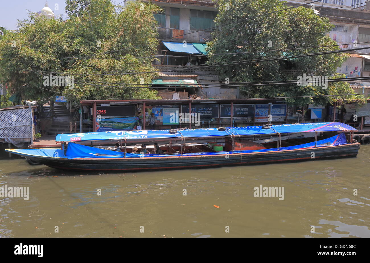 Canal boat in Bangkok Thailand. Stock Photo
