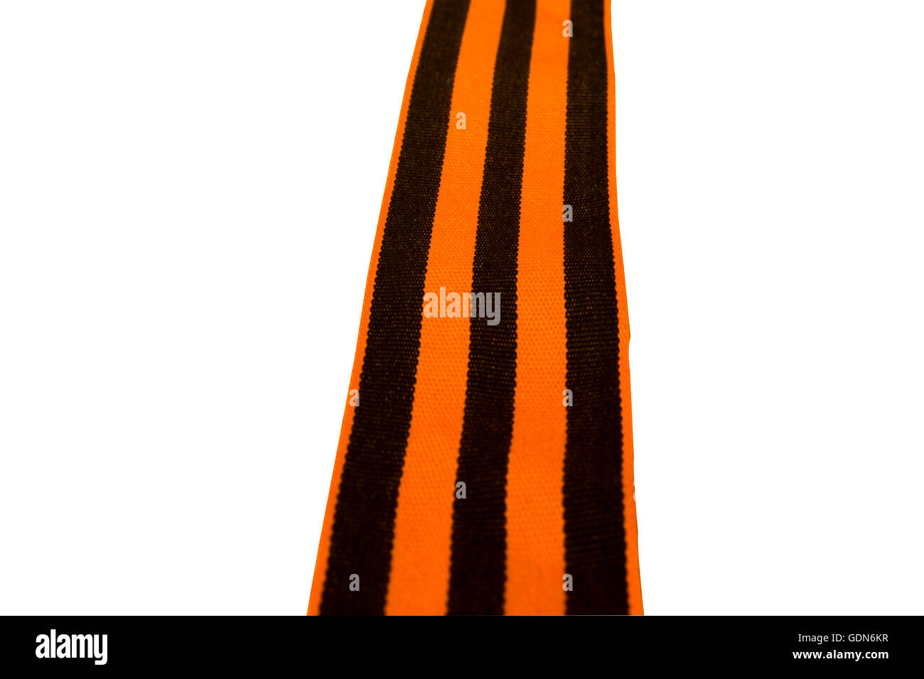 Orange stripes with black ribbon on white background Stock Photo - Alamy