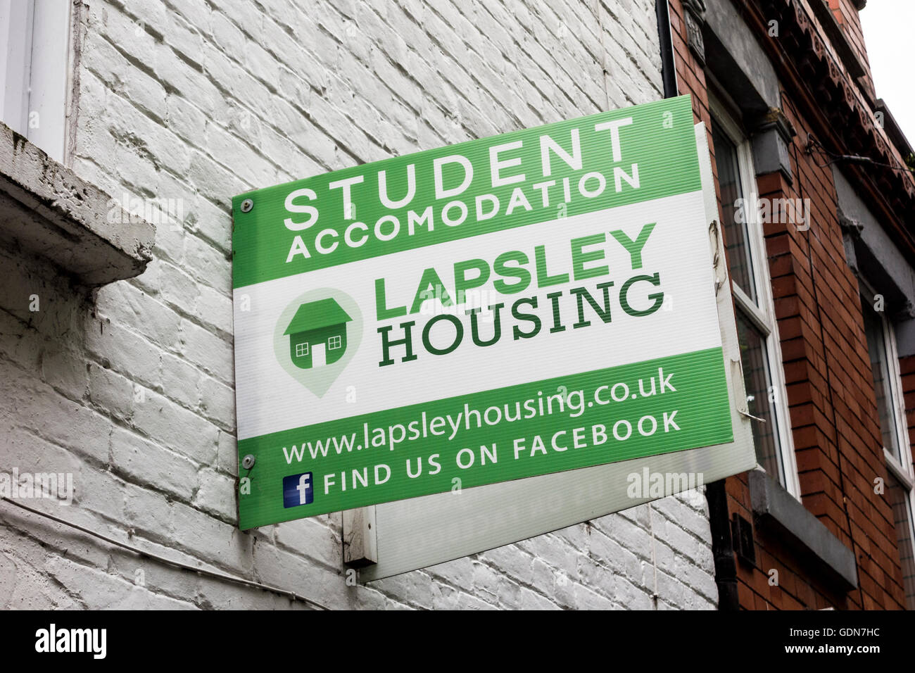Lapsley Housing Worcester, providing student accommodation and housing in Worcester, Worcestershire, UK Stock Photo