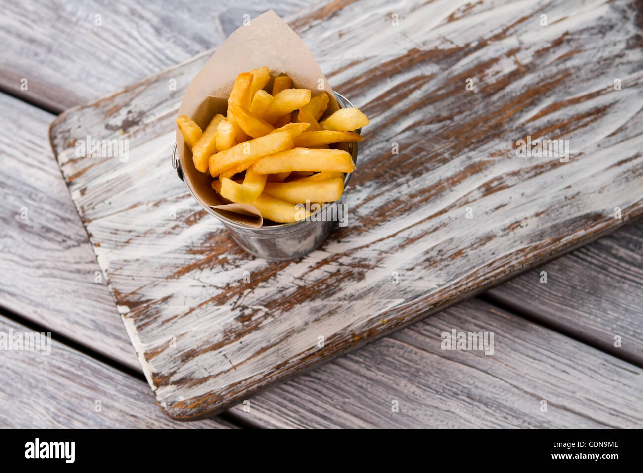French fries in a bucket Stock Photo - Alamy