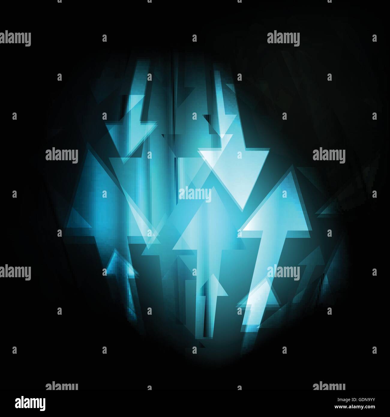 Abstract blue arrow technology background vector template for poster ...