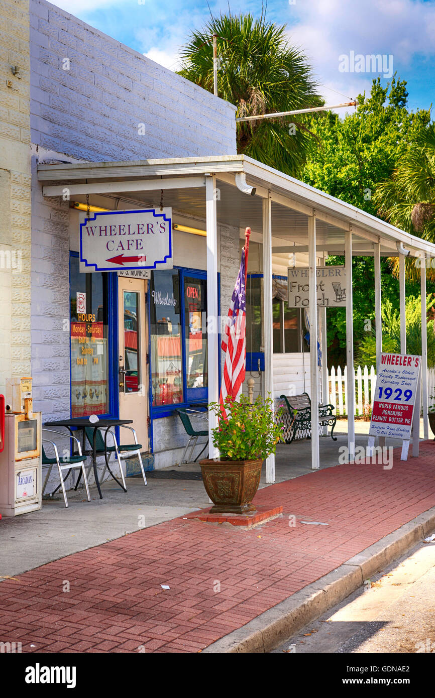 Wheeler's Cafe in downtown Arcadia FL, open since 1929 Stock Photo