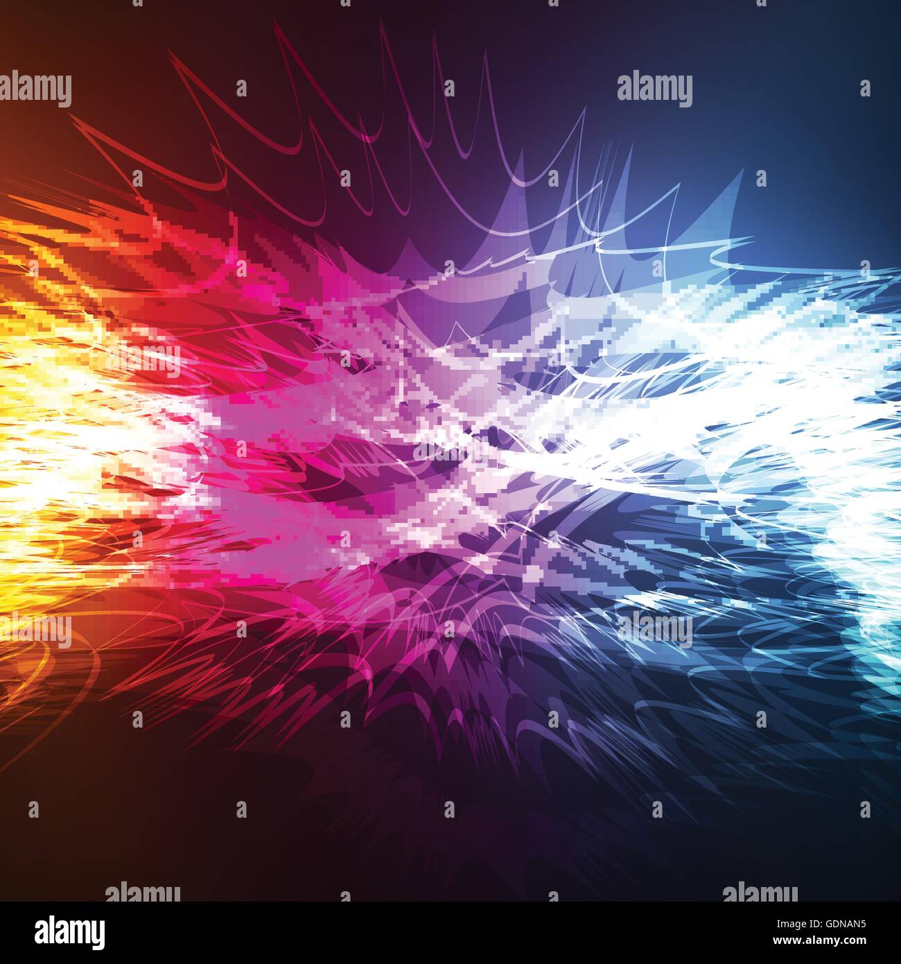 Neon abstract lines design on dark background vector for poster Stock ...
