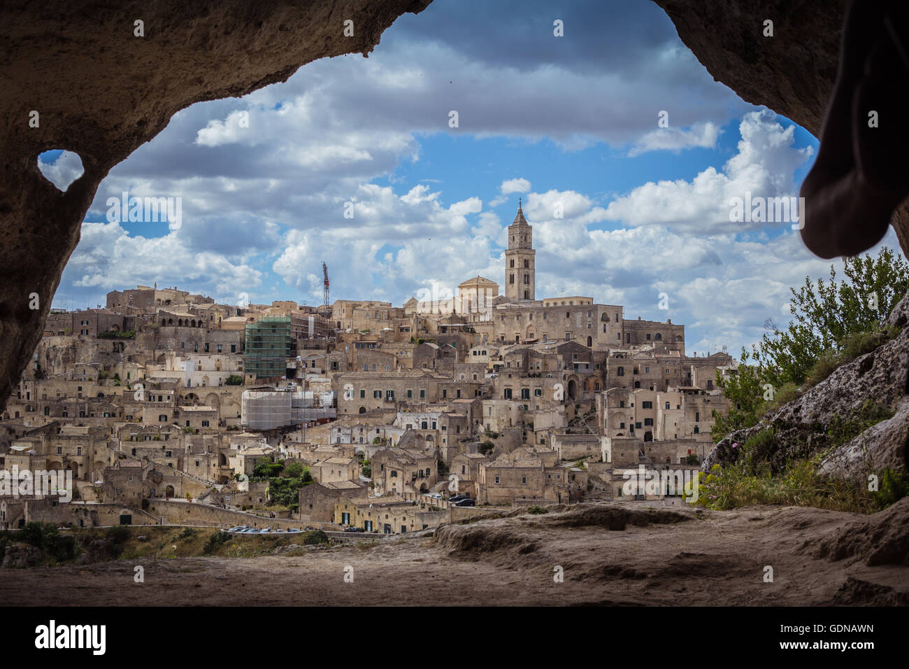 View of Matera Town, Basiclicata, Italy Stock Photo