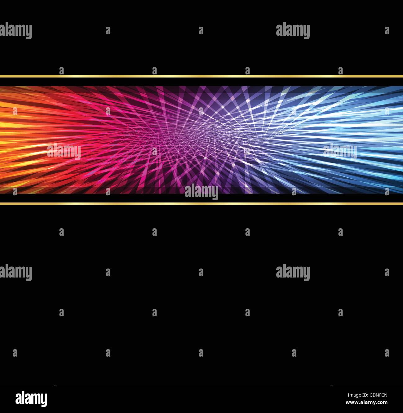 Neon abstract lines design on dark background vector Stock Vector Image ...
