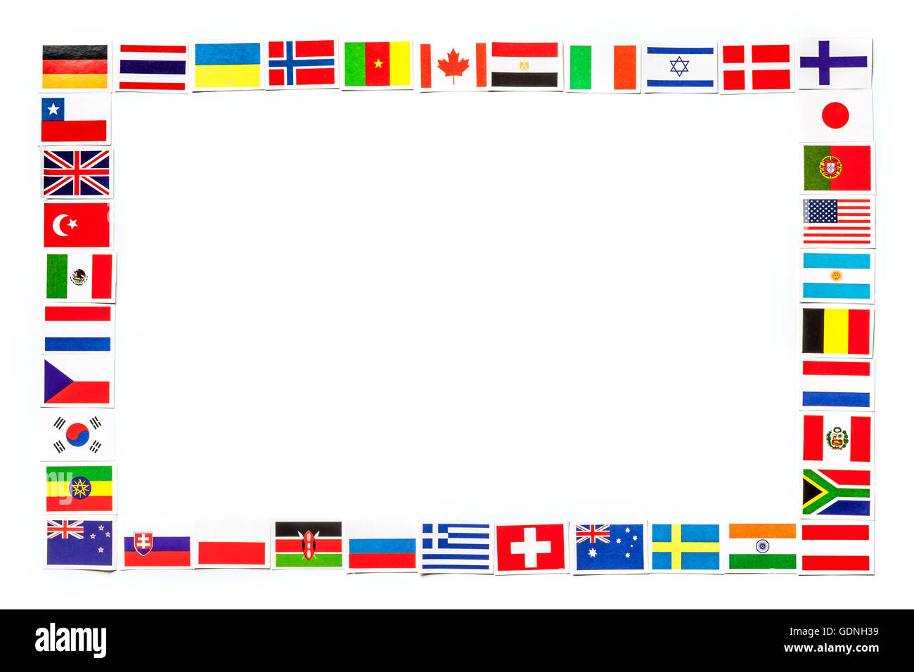Frame Of National Flags The Different Countries Of The World Isolated