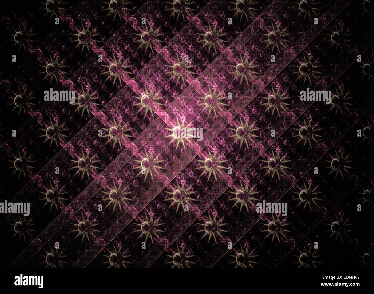 Abstract fractal fantasy pattern with stars. Fractal artwork for ...