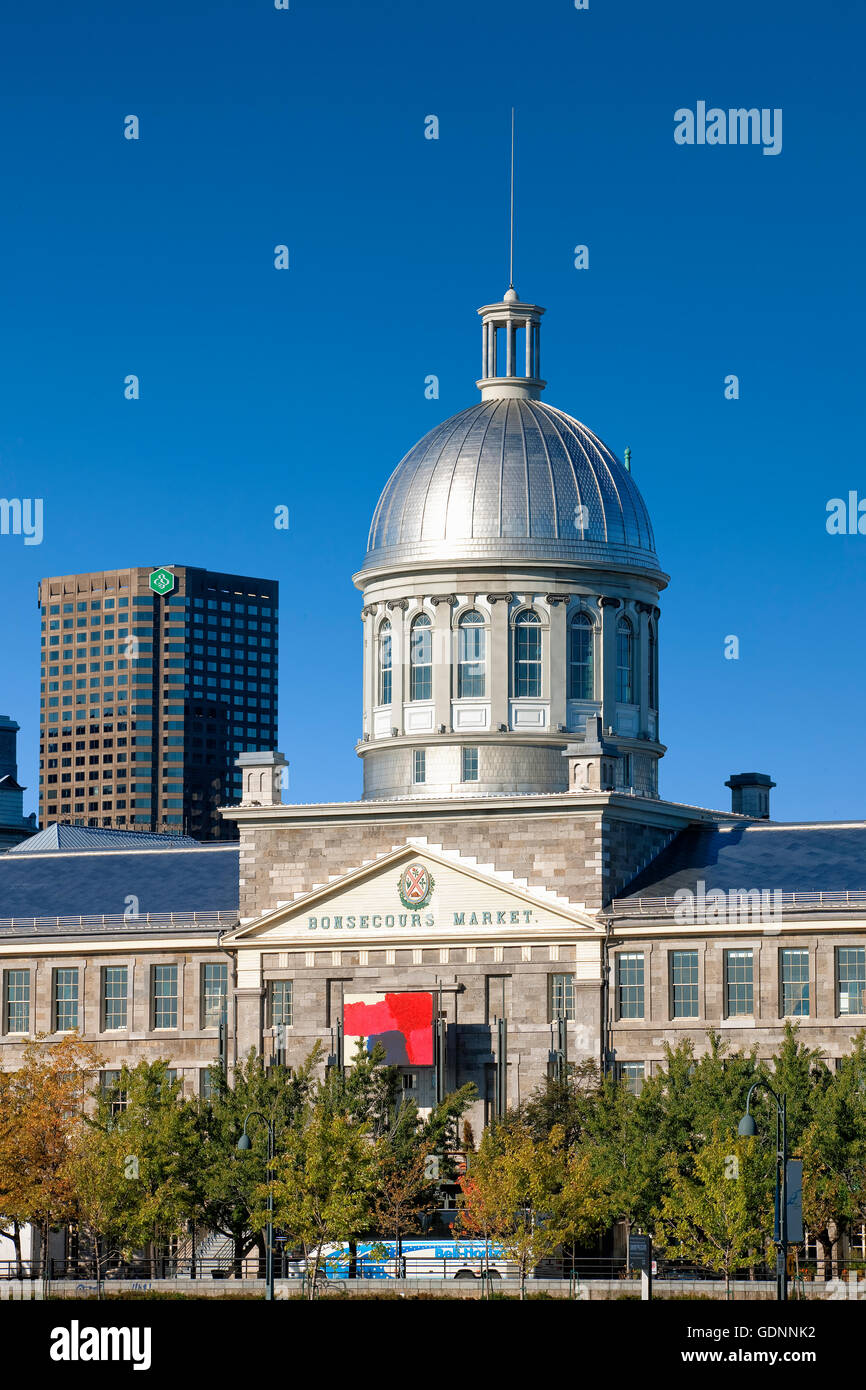 The dome of Bon Secours Market in Old Montreal Stock Photo