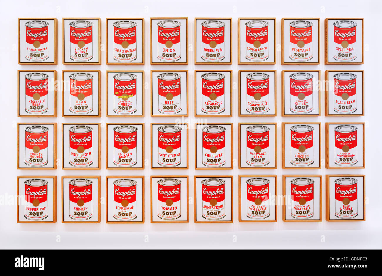 Warhol's Campbell's Soup Cans, 1962 Stock Photo